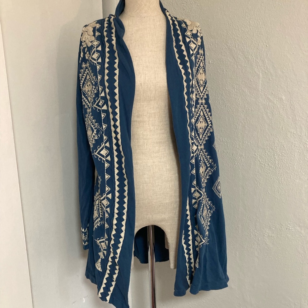 Johnny Was JWLA Open Front Cardigan S